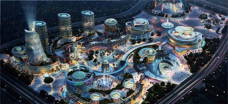 烟台五彩文化广场